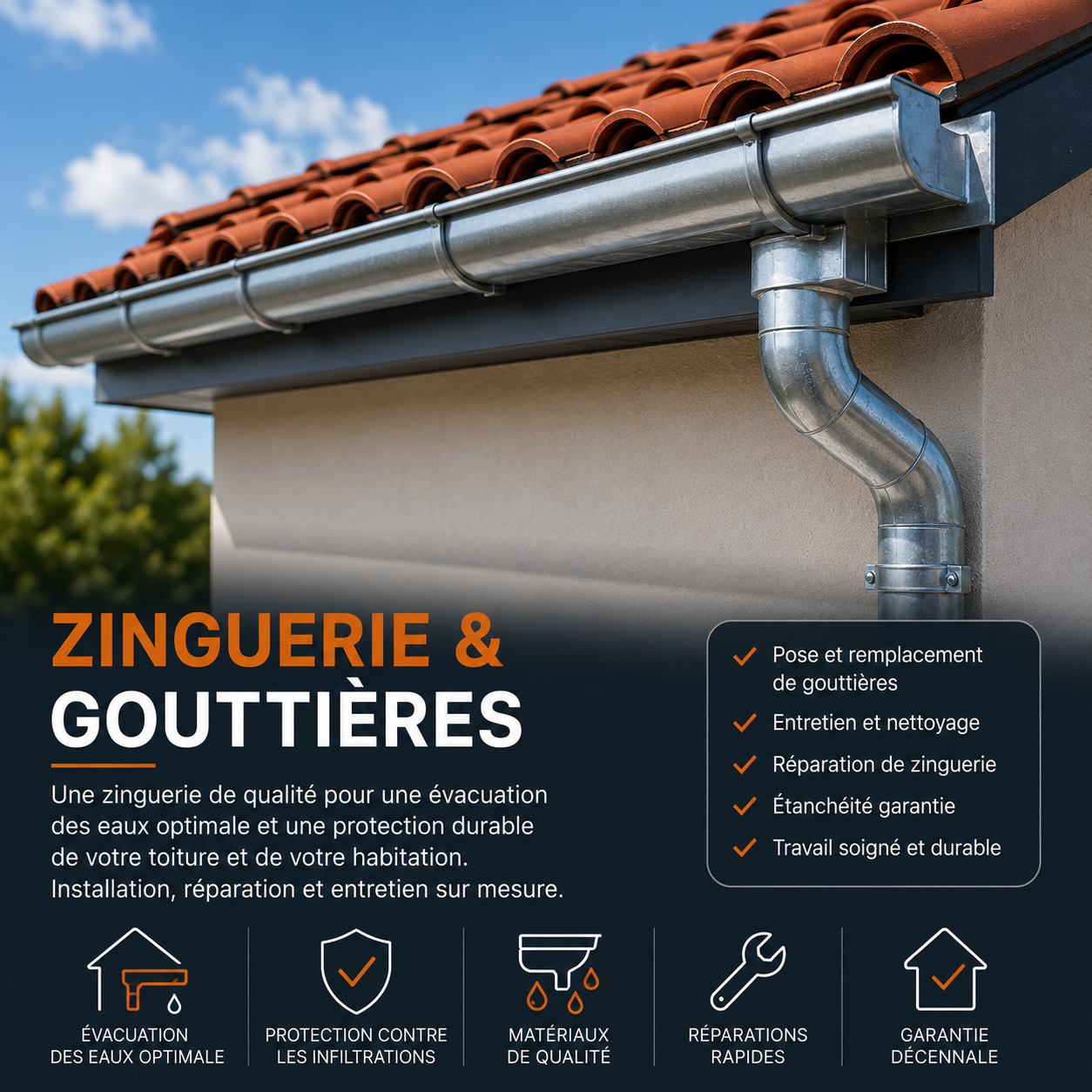 Zinguerie en Ardèche